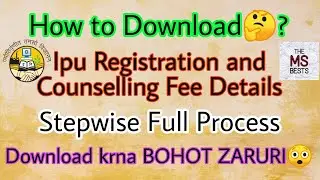 How to Download Fee Payment Details of IPU Counselling and Registration🔥Full Step wise Process💯
