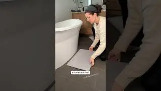 Cleaning hacks: does the hygienic stone bath mat work? #cleanwithme #cleaningroutine #amazonfinds