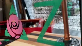 delta zeta reverse glass painted mirror