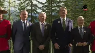 G7 Finance Ministers and Central Bank Governors pose for group photo at start of meeting
