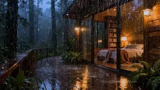 Soft Rain Sounds In A Dark Forest | Calm Mind, Deep Sleep