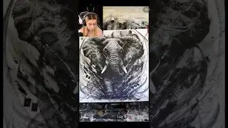 Abstract Elephant Art - Legends (Blind Reaction) #tiktok #amazing #gift