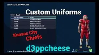 Creating custom uniforms for the Kansas City Chiefs in madden 21!
