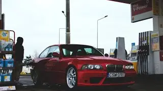 Track test BMW E36 coupe M62B44 V8 starting acceleration in third gear. 