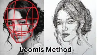 How to Draw a Woman's Face | Loomis Method | Step-by-Step | Tutorial