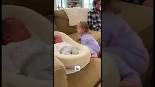 Sister finds something relatable 😂😂 #baby #babyshorts #funnybaby #toddlers #parentlife