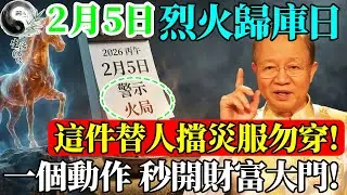 立春後還在穿紅招財？2月5日是「寅午戌三合火局」，誰穿誰擋災，神仙都救不了你！#易經智慧 #易經 #曾仕強 #國學 #國學智慧 #正能量 #風水 #人生哲理 #人生感悟 #因果