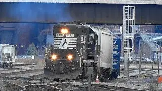 NS EMD Moves Long Hood Forward Over Lehigh River