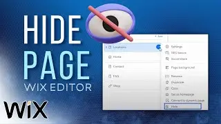How to Hide a Page in Wix | Wix Tutorial (2025)