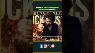 Prabhas = Day 1 Records 🦖🔥 | Prabhas Movies Day 1 Collections #prabhas #shorts #ytshorts #rajasaab