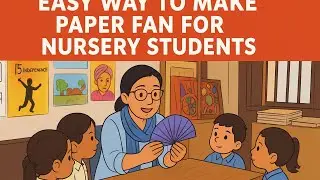MAKE A FAN BY PAPER FOLDING #education #diy #school 