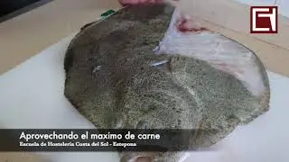 Limpieza, despiece, fileteado y conservación  del Rodaballo  Escuela de Hosteleria Costa del Sol
