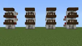 Minecraft - 4 Teleporting Piston Elevators with different Moni-Stable Circuits