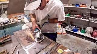 &euro;1 One Euro Boat Refit. Welding the Rudder WITH HELP!