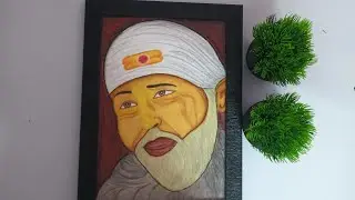 Easy sai Baba oil pastels Drawing/ Sai Baba Painting the most Divine #SaiBaba #shorts​ 