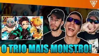 Rap do Tanjiro, Zenitsu e Inosuke 🌊⚡🐗 | NOITE DE CAÇA | LexClash, WB e Akashi Cruz l REACT A 3