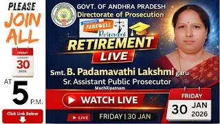 Retirement Farewell of Ms.B.Padmavathi Lakshmi SR. APP