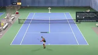 Practicing Tennis Power Flat Shots in Topspin 2K25 
