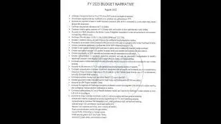 FY 23 Budget Overview