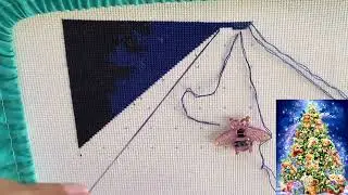 Flosstube Stitch with me #46 HAED [Миниатюрное плюшевое деревце] Очень доволен диагональным методом