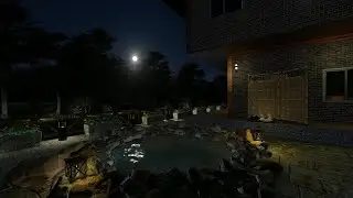 Night villa with heated swimming pool | Nature Sounds to Relax, Sleep, and Meditation