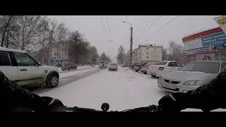 Ленинск-Кузнецкий зимой на велосипеде. Каждый день.