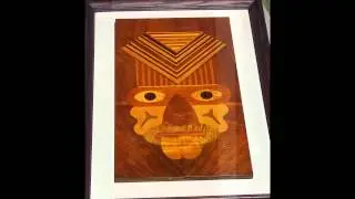 Tiki art / mask art polynesian decorative folk art piece