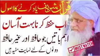 اب قرآن یاد کرنا بہت آسان! حضرت مولانا پیر ذوالفقار احمد نقشبندی مجددی صاحب دامت حیاتہ