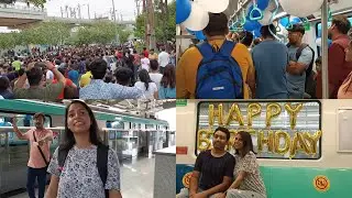 @FlyingBeast320 birthday celebration at Noida Sector 51 metro station | VLOG 40