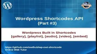 Complete Wordpress Shortcodes API Tutorial for beginners from scratch |Built in Wordpress Shortcodes