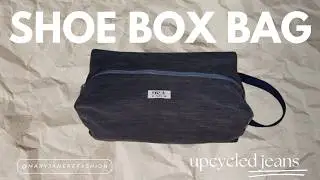 DIY Shoe Box Bag from upcycled jeans