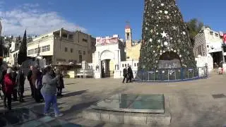 The biggest Christmas tree in the Middle East is in Nazareth, Israel (St. Gabriel's Orthodox Church)