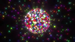 Glittering Colorful Light Disco Ball VJ Loop Background 4K