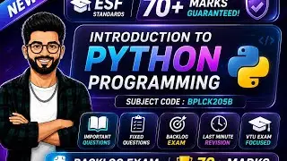 Introduction To Python Programming Vtu  | Super Fixed Important questions | BPLCK205B  | EASY SIXTY4
