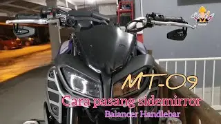 MT-09 Tukar Sidemirror Balancer End Bar #buatsendiri #yamaha #mt09 #handlebar #superbike