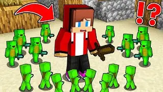 JJ And Mikey Created a TINY ARMY of Mikey in Minecraft Maizen