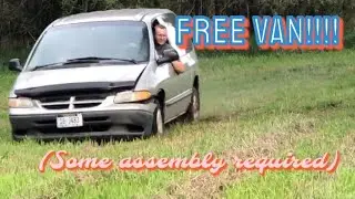 Free Van!!! (Or 3 Fat Nebraskans Load a Van with seized brakes onto a trailer with a handwinch)