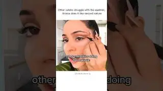 How they try vs How she does it💀😎 #arianagrande #funny #eyemakeup  #memes #shorts #shortsfeed #fyp