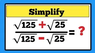 A Nice Square Roots Maths Olympiad Simplify | Simplification | how to solve!!