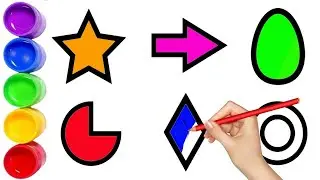 Learn Shapes,Colors,Educational video for Kids || 2d shapes drawing  Preschool Learning for toddlers