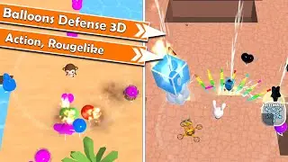 Balloons Defense 3D - Noob vs Pro 🦝 | Roguelike for kids [07/2022]