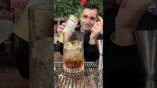martinez, 45 ml gin 45 ml red vermouth 1 barspoon marschino 2 dashes orange bitters #shortvideo