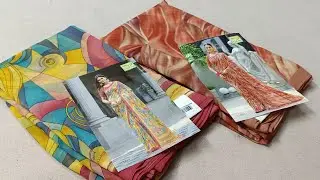 Vishal और seymore की without border साड़ी एक से एक बढ़कर design #vishalsaree #belasaree #georgette