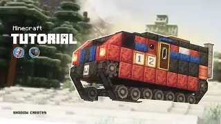 I built snow Expedition vehicle in minecraft. Tutorial video #Minecraft #createmod #trackwork