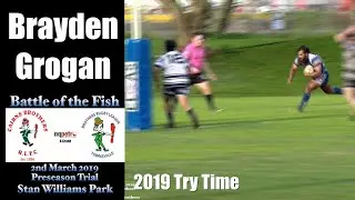 2019 Brayden Grogan Try ~ Cairns Brothers v Townsville Brothers ~ Preseason Trial