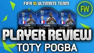 FIFA 16 - TOTY POGBA (93) PLAYER REVIEW! (FIFA 16 ULTIMATE TEAM)