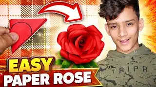 How To Make Paper Rose Easy | Beautiful Paper Rose Flower | DIY Paper Flower
