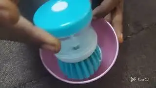 Vessel Cleaning brush/Dish Washing and Kitchen Cleaning Brush with washing Up liquid Soap dispenser