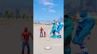RANDOM SPIDER-MAN VS BLUE-HULK SUPERHEROES BATTLE WHO IS STRONGEST #shorts