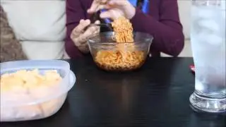 Spicy Noodle Challenge in 12 minutes 530 cal